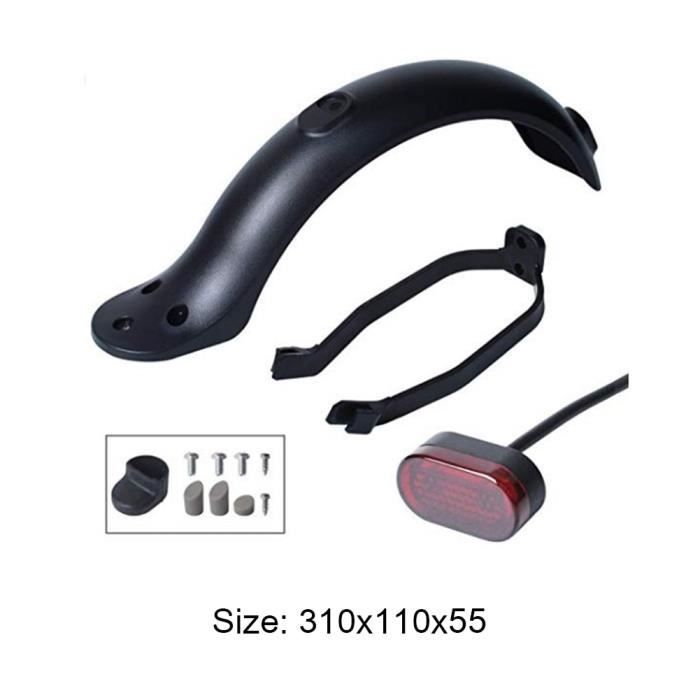 Garde-boue Arrière Pour Trottinette électrique Xiaomi M365/Pro/1S/Pro2 - Support Métallique + Feu Arrière + Cadre Plaque