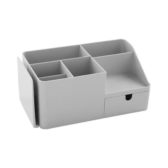 Organiseur De Bureau Blanc Avec Compartiments Bois - Porte-stylo, Rangement Fournitures - Pour Maison, école, Bureau