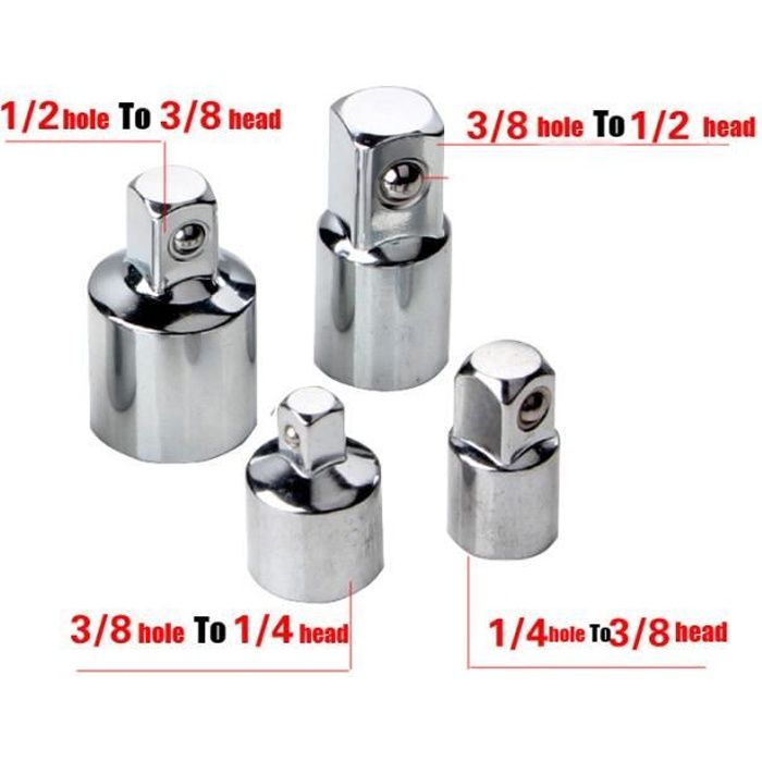 Adaptateur de cliquet à douille - 4 pièces - CR V - Convertisseur 1/4 ...