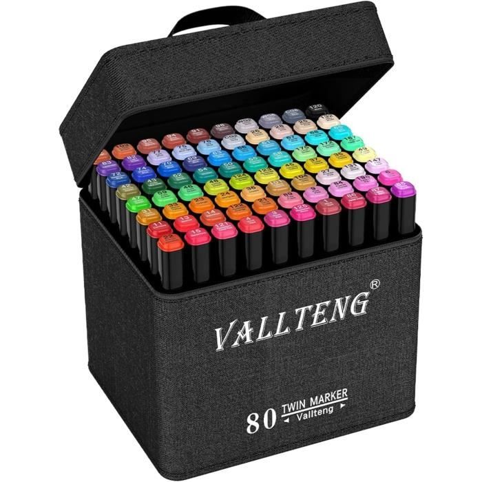 CHOTUNE 40 Couleurs Marqueurs, Alcohol Permanent Markers Set