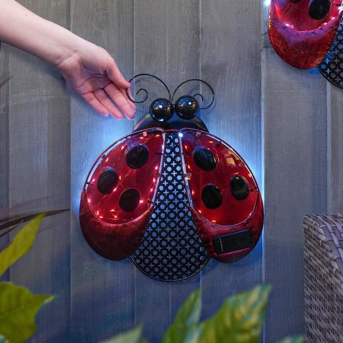 200 mini coccinelle ornamenti in resina modello coccinella miniatura finta coccinella autoadesiva in legno adesivi micro paesaggio decorazione casa giardino casa delle bambole accessori fai da te