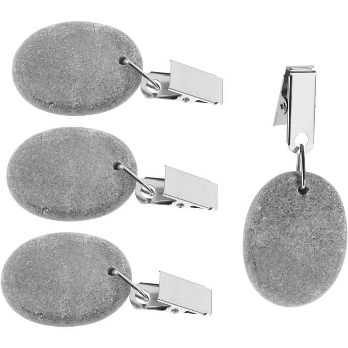 Lot De 4 Pinces à Nappe Universelles - Pour Fixer Et Serrer La Nappe Sur La Table - Blanc