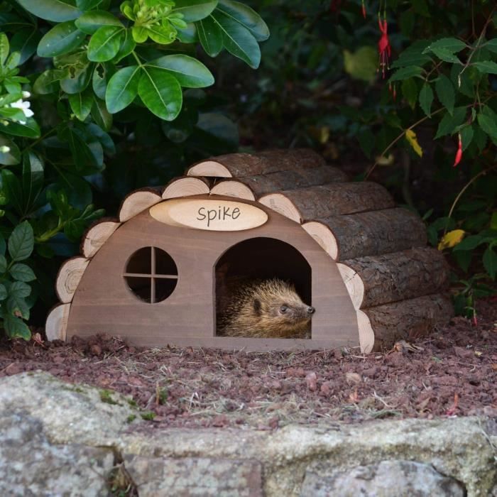 Maison en bois pour hérisson ou cochon d'Inde Abri extérieur Hôtel d'hibernation pour abri de jardin Abris pour hérissons