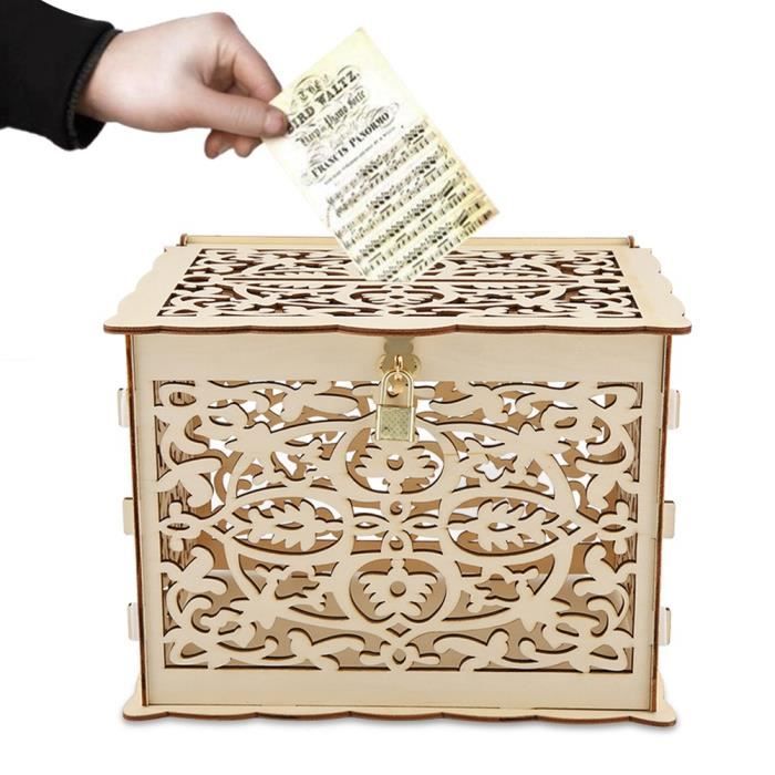 Boîte à cartes Boîte de carte de mariage avec signe de carte, tirelire