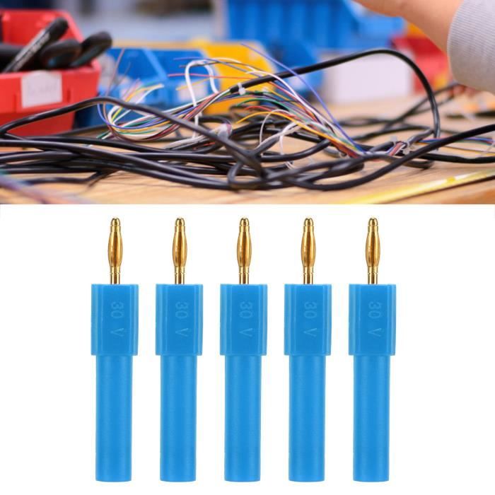 Lot De 5 Adaptateurs Fiches Banane 4mm Vers 2mm - En Laiton Et PA - Pour Multimètres, Instruments électroniques - 5 Couleurs - 5