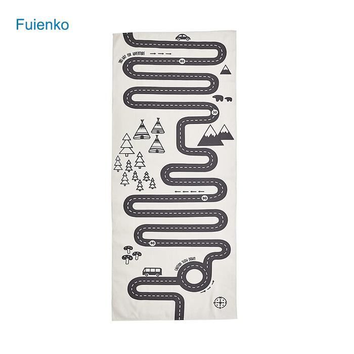 Tapis de Jeu Pour Bébé Enfant noir et blanc 70x175 cm