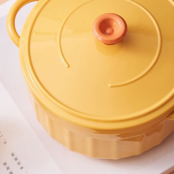 Bol à Soupe Japonais En Céramique Avec Couvercle Et Cuillère - Bleu - Parfait Pour Nouilles Et Miso