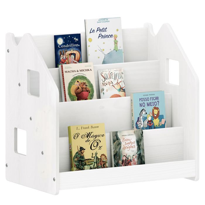 Bibliothèque pour Enfants 8 Bacs de Rangement pour Jouets 2 étagères Bibliothèque pour Enfants 8 Bacs de Rangement pour Jouets 2 étagères