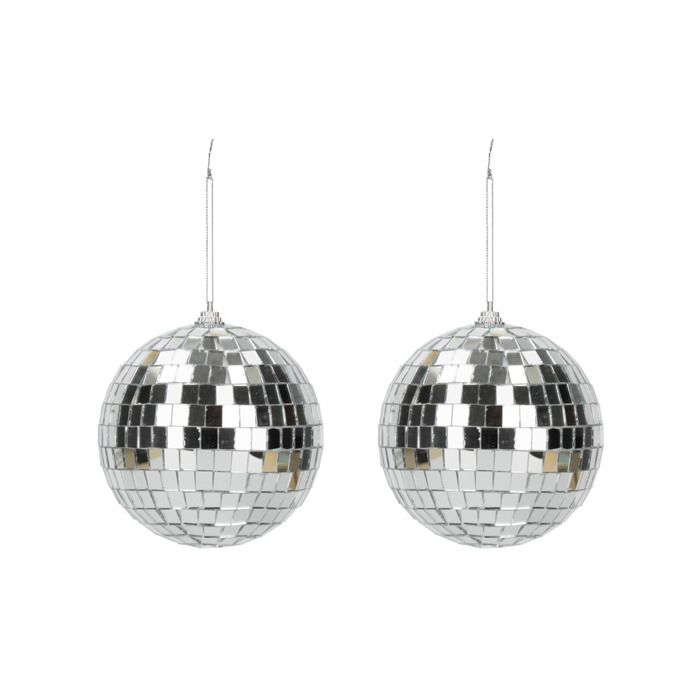 30 Boules à Facettes Argentées 4 Cm - Pour Sapin De Noël, Décoration Fête, Mariage, Effet Miroir - 10
