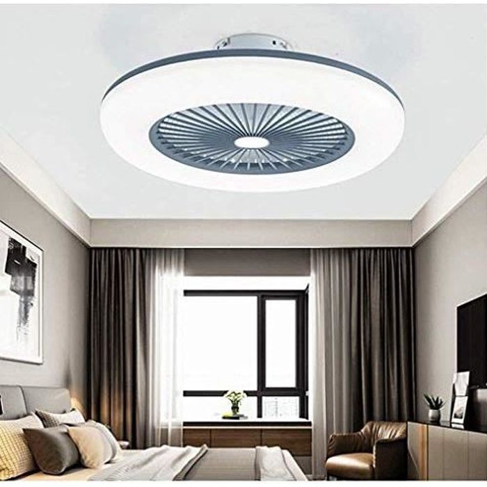 Ventilateur De Plafond Avec Lumière LED - 6 Vitesses, Télécommande, Minuterie - Diamètre 132 Cm - Modèle FAN201