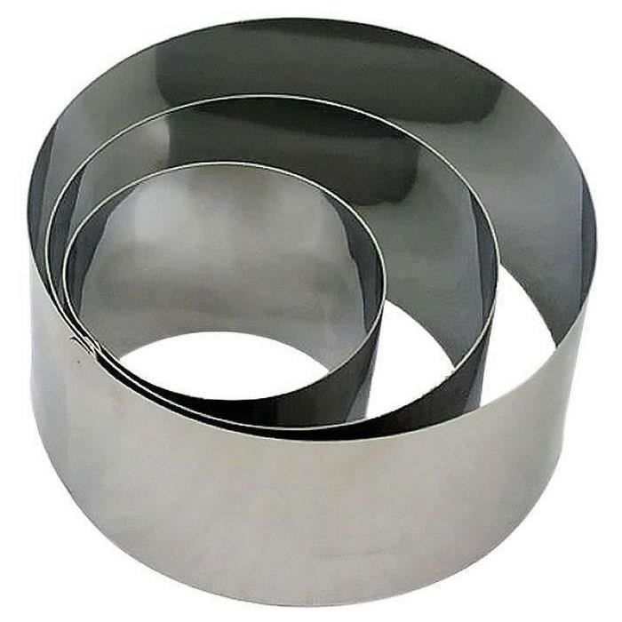 Cercle à mousse D : 10 x 4.5 cm inox