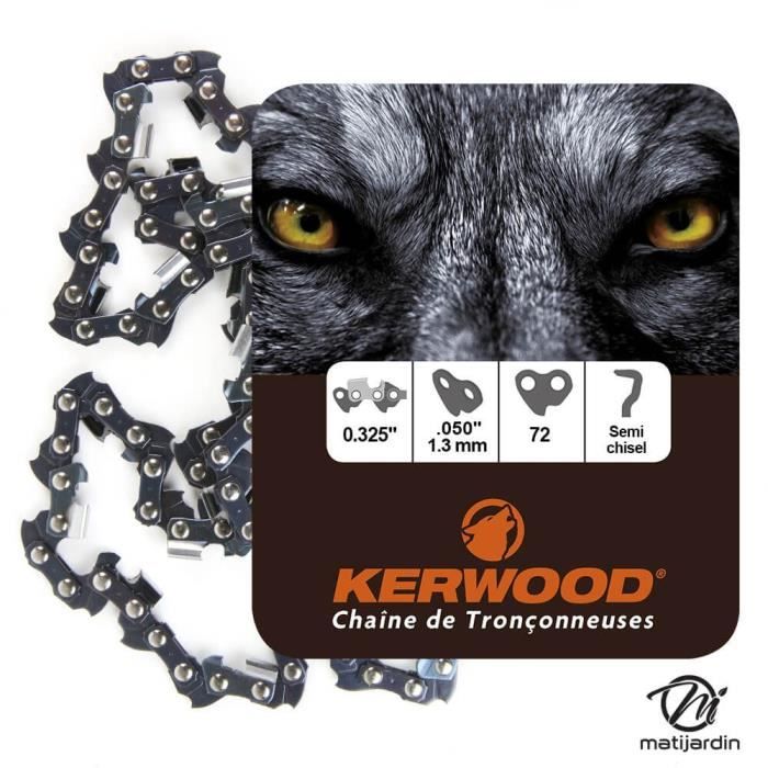 Chaine Kerwood pour tronçonneuse HUSQVARNA 55 - 72 maillons - 0,325 1,3 mm