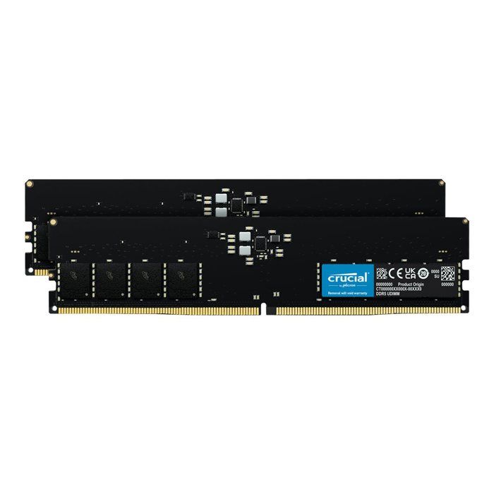 Kit mémoire - Crucial - DDR5 - 32 Go: 2 x 16 Go - 5600 MHz / PC5-44800 - Micron