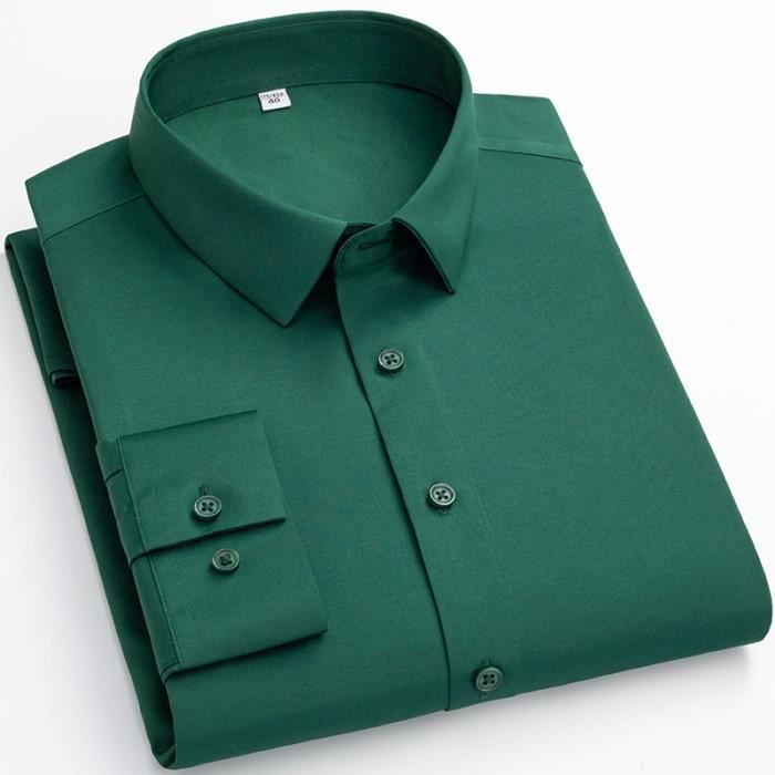 Chemise Habillée Blanche Homme Lands' End - Taille 16-33, Coupe Slim, Manches Longues