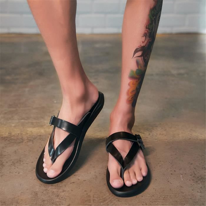 Mode La Mode Homme sandales de plage D'été de Hommes chaussures Romain  Hommes chaussures grande taille 39-44 Noir Noir - Cdiscount