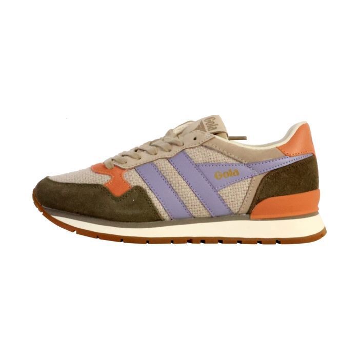 Gola Basket Cuir Gola Colorado - Bone/Kaki/Lavender