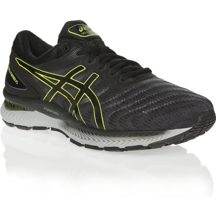 ASICS Chaussures de running GEL NIMBUS 22 - Homme - Noir/Gris/Jaune -  Cdiscount Sport