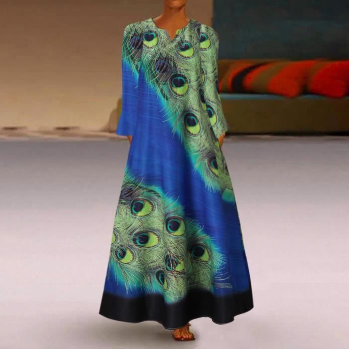 robe longue paon
