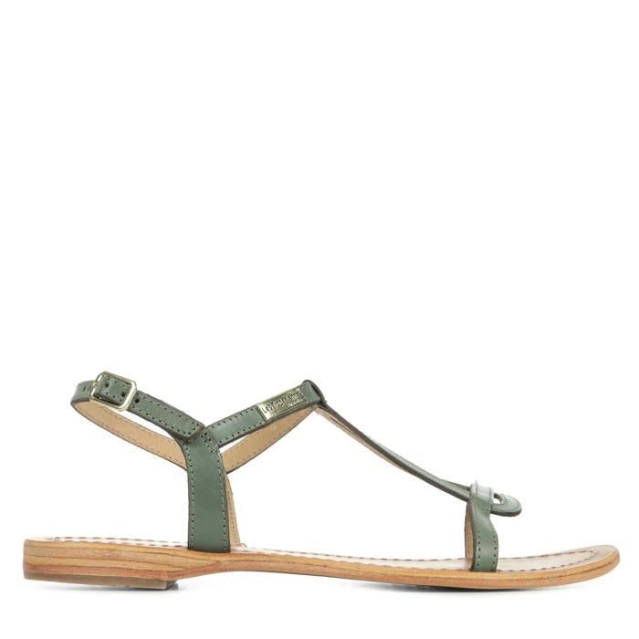 Sandales Les Tropeziennes Par Belarbi Hamess Cuir Vert