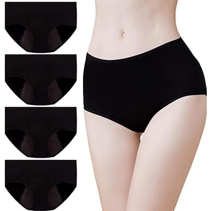 Lot De 3 Culottes Menstruelles INNERSY Coton - Anti-Fuite, Lavables Et Réutilisables Pour Règles