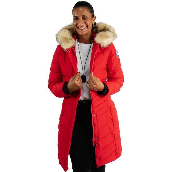 Doudoune Longue Femme Imperméable Tuopuda - Manteau D'hiver Matelassé à Capuche, Coupe-vent, Poches - Chaud Et Tendance