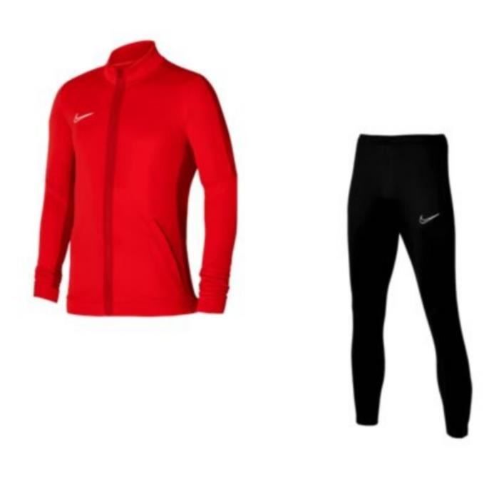 Jogging Nike Swoosh Blanc et Noir Homme - Technologie Dri-Fit - Col montant  - Manches longues - Respirant