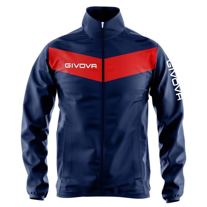 Veste imperméable avec maille Givova - navy blue/red