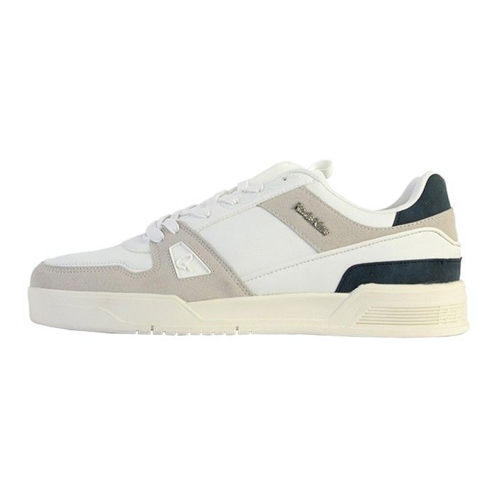 Redskins Basket - REDSKINS - Faster - Cuir - Blanc/Gris/Marine - Confort exceptionnel