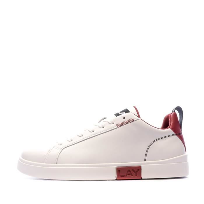 Baskets Replay Lavon En Cuir Rouge – Taille 41 EU, Neuves Avec Boîte, Style Mocassin Décontracté