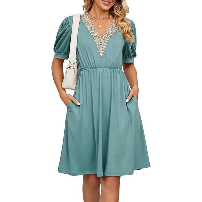 Robe Dirndl Longue Pour Femme - Style Oktoberfest, Manches Courtes, Longueur Genou, Polycoton, Avec Tablier - 6