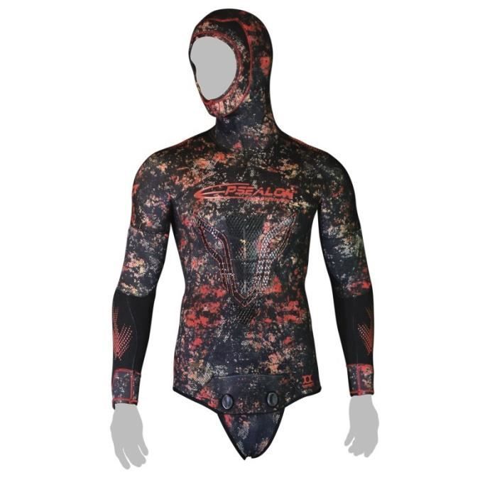 Veste de plongée Epsealon Demoskin 3mm - noir/rouge - L Veste de plongée Epsealon Demoskin 3mm - noir/rouge - L