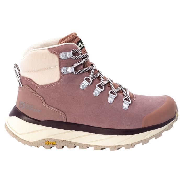 chaussures de marche de randonnée femme jack wolfskin terraventure urban mid - rose - 37,5
