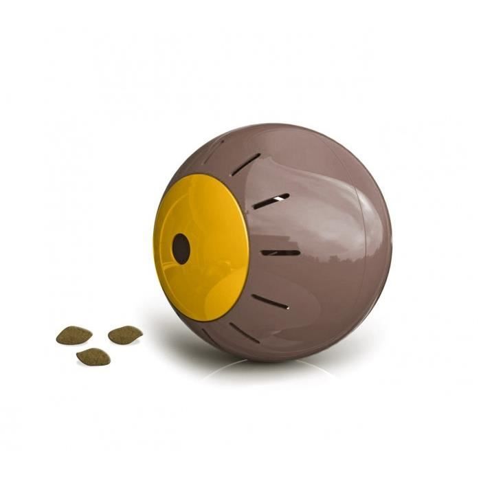 Comparer les prix de 10195 Jouet intelligent pour animaux SNACK BALL avec ouverture à croquettes (Gris)