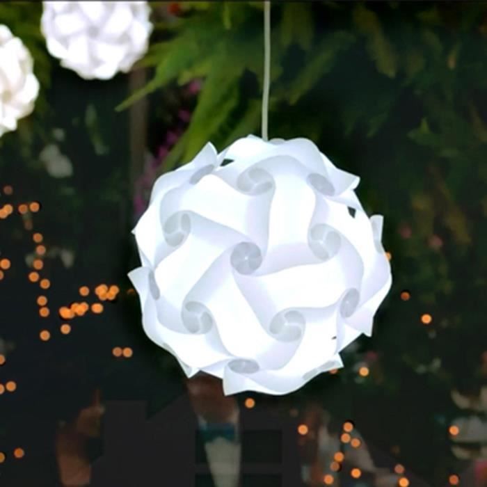 Abat-jour Suspension Kwmobile Puzzle - Blanc, 50cm - Montage Facile