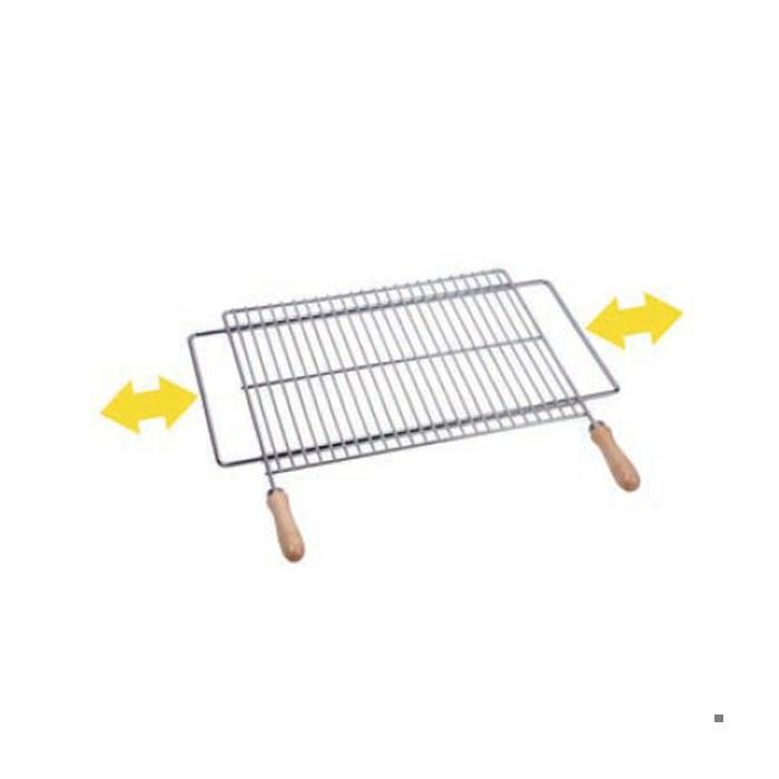 Barbecue grill - PAPILLON - Parrilla Barbacoa Extensible - Rectangulaire - Métal - Gris