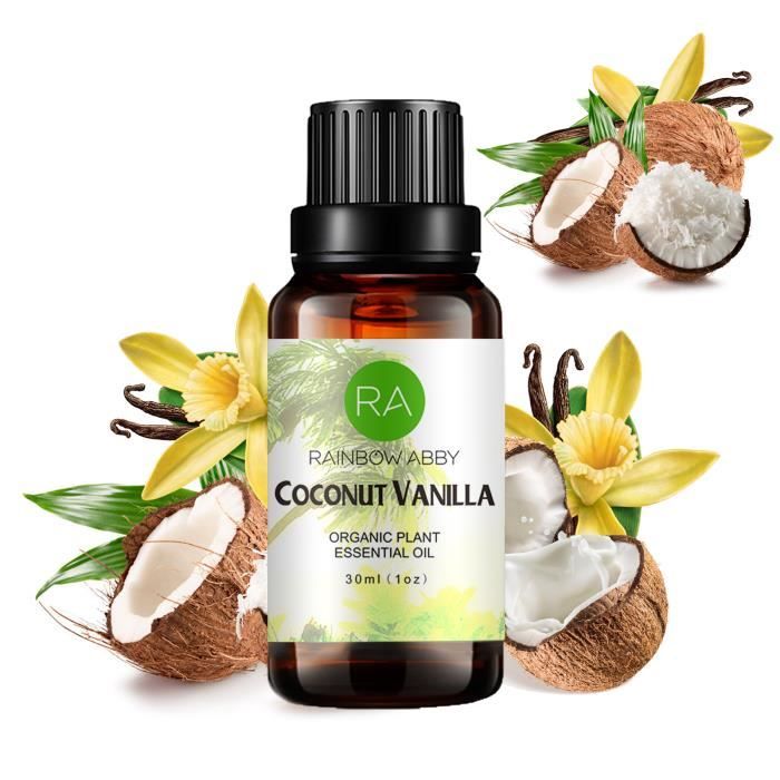 Aromathérapie vanille de noix de coco Huile essentielle pour fabrication de  bougies, 100ml 100% pure vanille de noix de coco