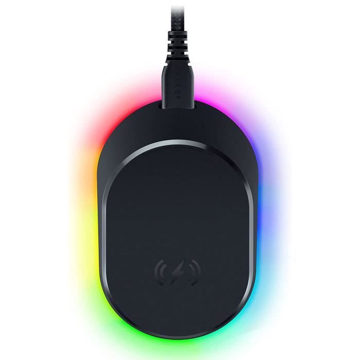 Razer Mouse Dock Pro + Wireless Charging Puck - Station de chargement magnétique avec rétroéclairage Razer Chroma RGB pour souris Ra