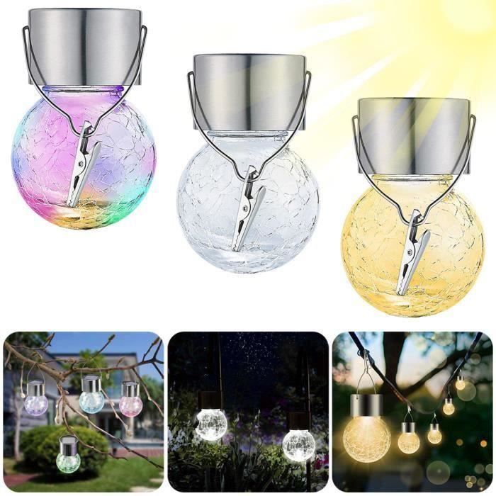 ProgrèsAmpoule Solaire Lampe Suspendue de jardin solaire boule de