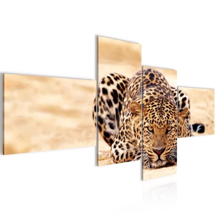 Tableau Sur Toile – Léopard – Affiche Murale Animalière – Déco Salon