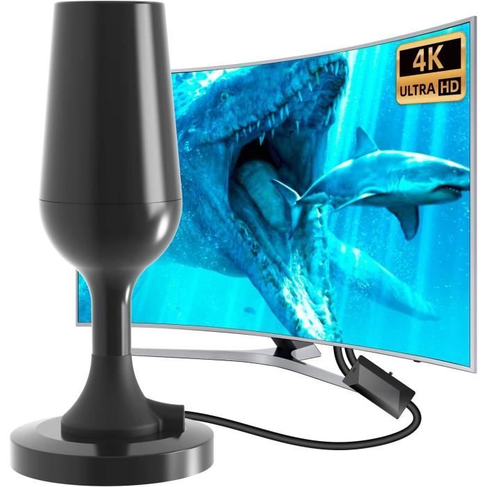 Antenne TV IntéRieur Puissante 10m Avec Amplificateur Haute Sensibilité