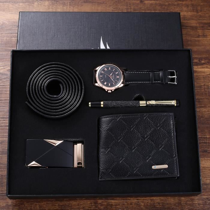 coffret montre pour homme - coffret cadeau - cadeau avec montres pour homme  - ceinture | bol