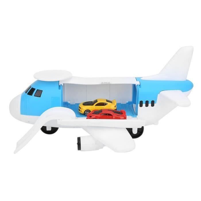 Avion Cargo Jouet Enfant – Transporteur Avion Avec 6 Voitures, Lumières, Sons & Effets – Cadeau Top Pour Garçons Filles 3-12 Ans