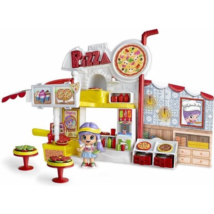 pinypon - la pizzeria - 1 pizzeria, 1 figurine et accessoires