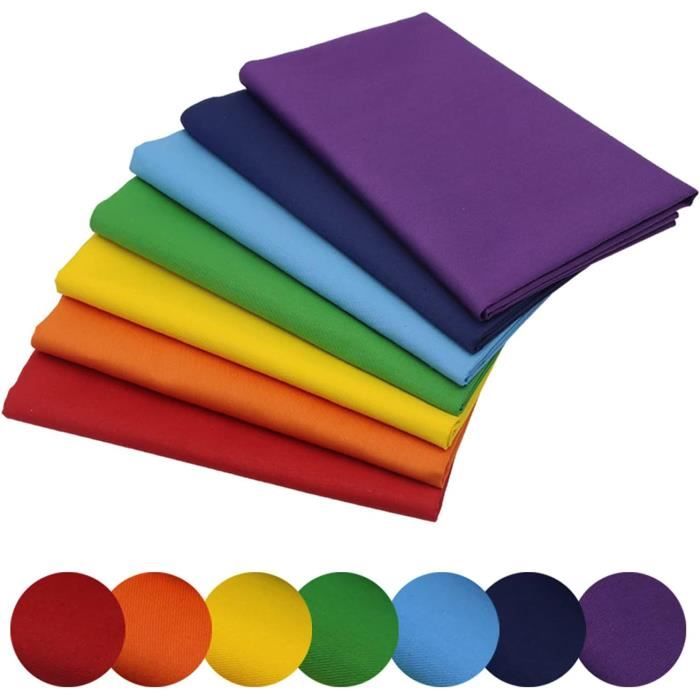 Tissu Coton Aufodara Lot De 7 Tissus Coton Arc En Ciel Textile Patchwork Chiffons Tissu Cadeau Tissu Coton Aufodara Lot De 7 Tissus Coton Arc En Ciel Textile Patchwork Chiffons Tissu Cadeau