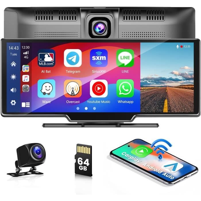 Hikity Radio 1 DIN Carplay Android Auto Con Pantalla Táctil De 5