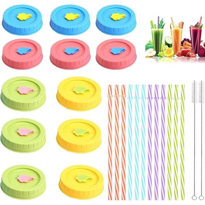 29BZH – (n°48) - 1 LOT De 20 COUVERCLES (TO82) RONDS « COLORIS MÉLANGÉS Avec MOTIFS » Pour POTS, VERRINES, BOCAUX Ou Tout Autre TYPE De Ce DIAMÈTRE 82mm (PL1) - Arts De La Table