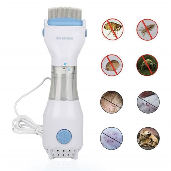 Meilleurs prix pour INN® appareil contre les poux anti poux peigne anti poux pour animaux de compagnie électrique chien chat Detruisez puces Sac Filtre