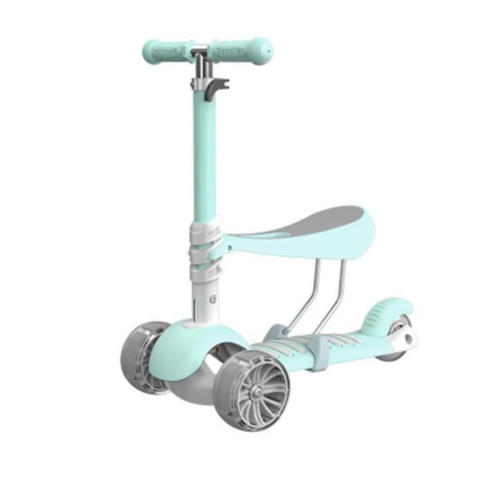 Trottinette Enfant 3 en 1 avec Siège Pliant - MIPAN - Fille Scooter réglable en Hauteur - Avec