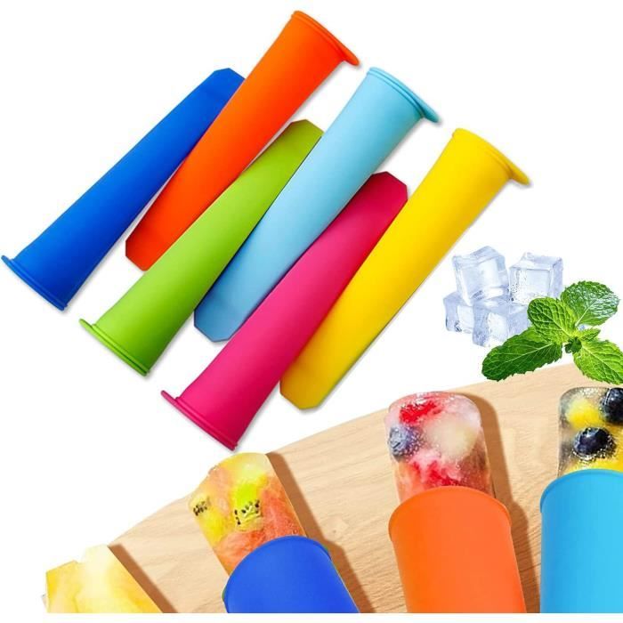 Moules à Glace Silicone Avec Bâtonnets - Lot De 6 Formes Fromage, Sans BPA, Pour Enfants Et Famille
