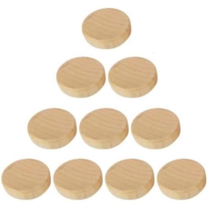 AIPERQ Lot De 20 Poignées De Meubles En Bois Naturel, Boutons